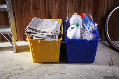 Recycling bins and waste collection in North London